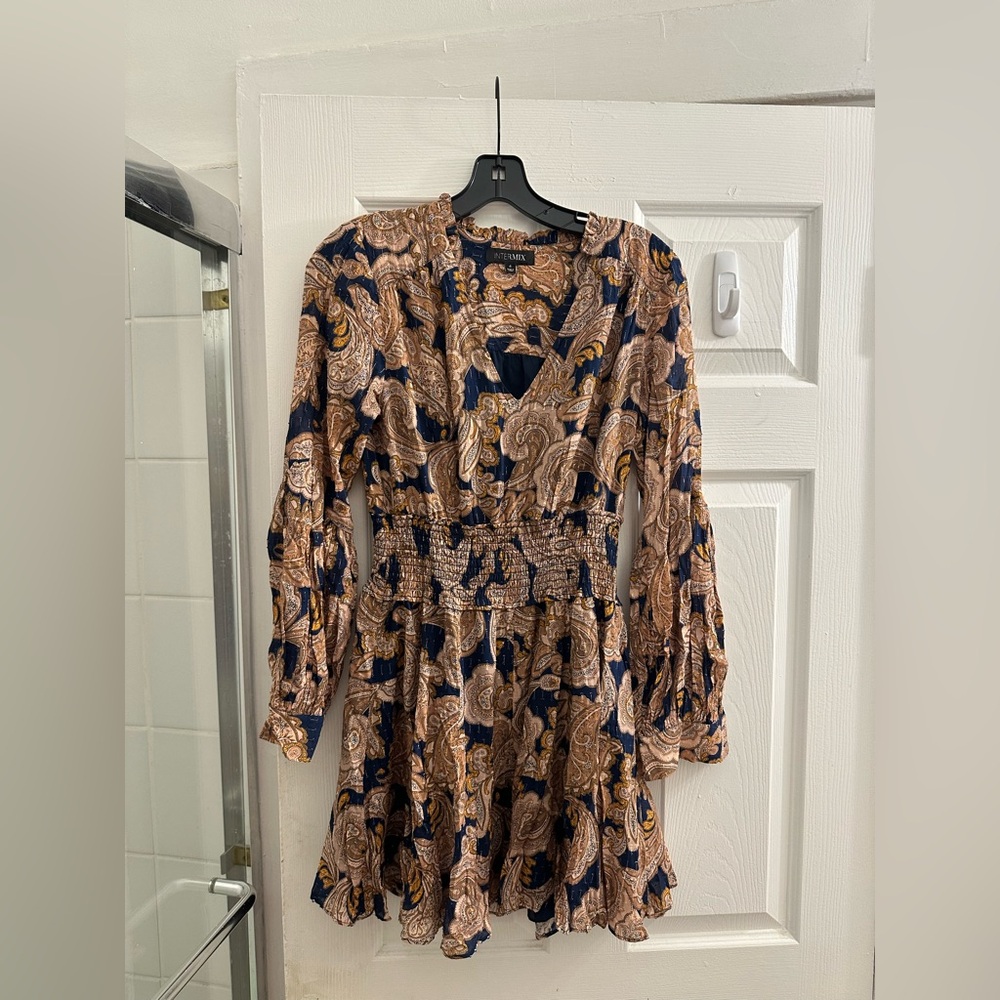Intermix Printed Mini Dress